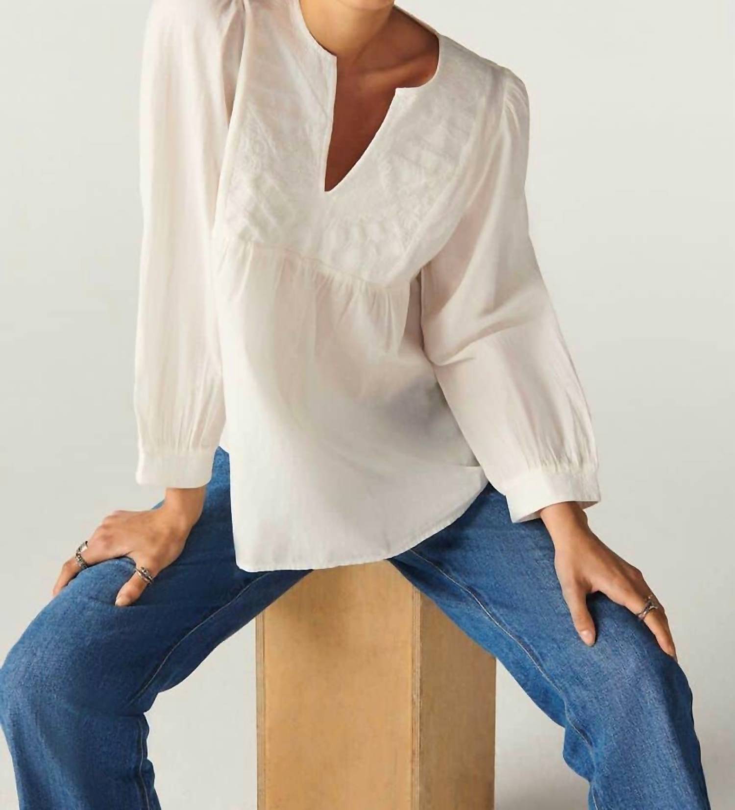 Ilo Bluse in Ecru