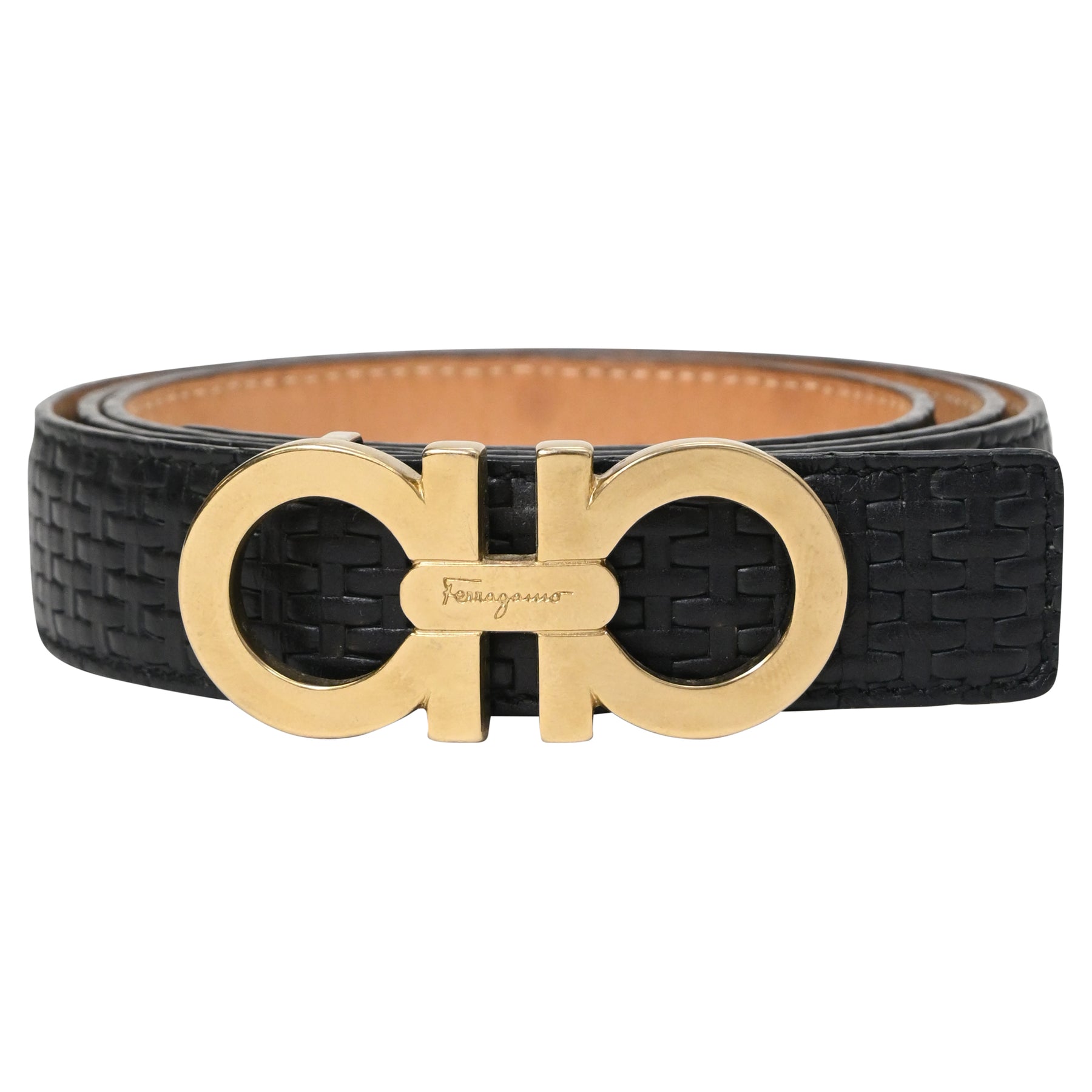 Salvatore Ferragamo Gürtel aus schwarzem Leder mit Schnalle