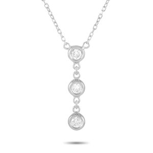 LB Exclusive 14K Weißgold 0,15ct Diamant Halskette Ank- – 15777W