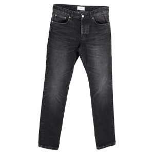 Ami Washed Straight-Leg Jeans aus schwarzem Baumwoll-Denim 7833193873468