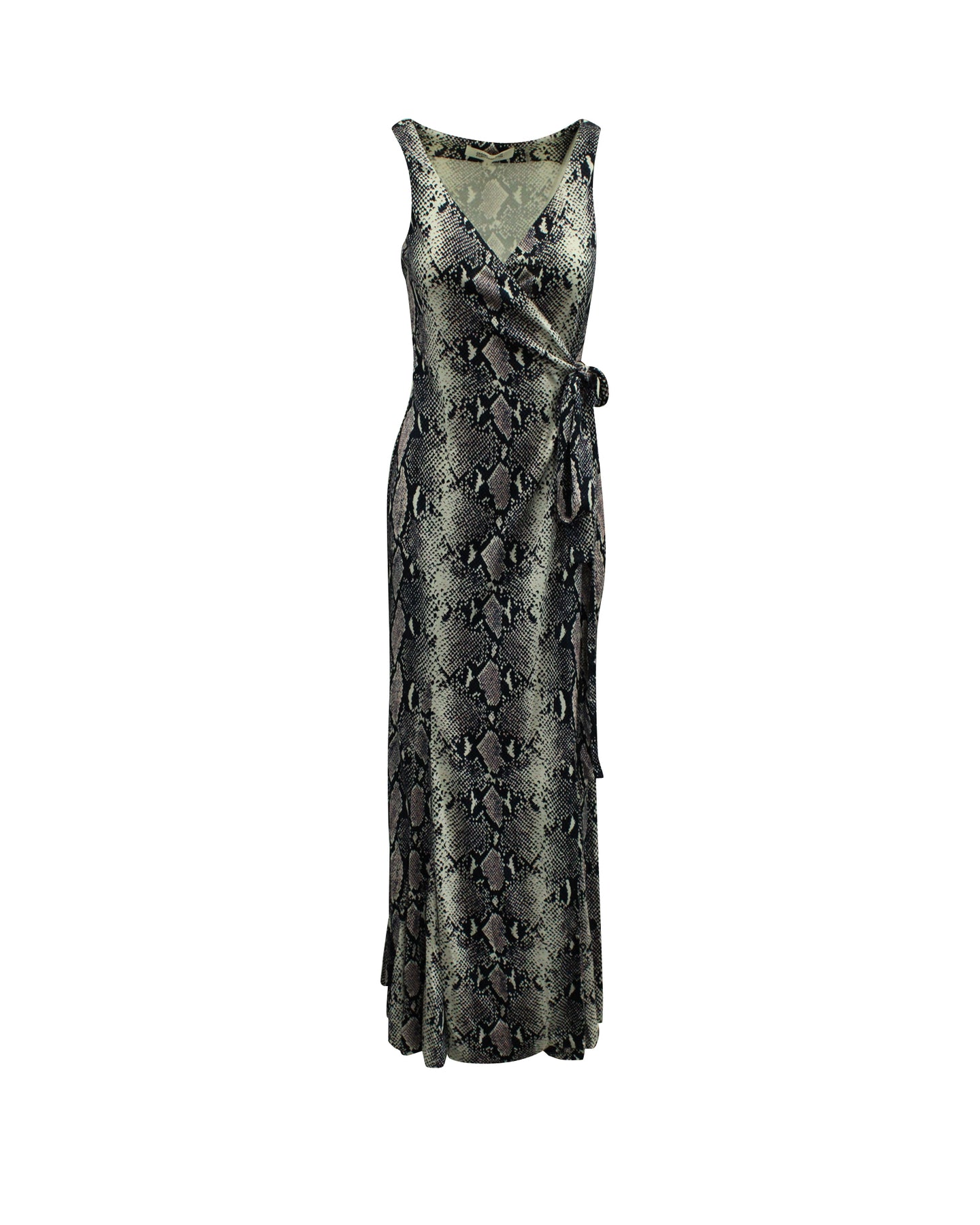 Diane von Furstenberg Elisha – Wickelkleid aus mehrfarbiger Seide mit Pythonmuster