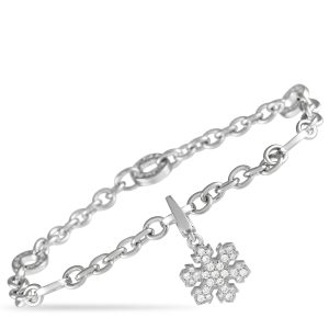 Bvlgari 18K Weißgold Diamant Schneeflocke Armband BV08 -121323