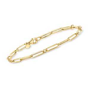 Ross-Simons Italian 18kt Gelbgold Papier Clip Link Armband