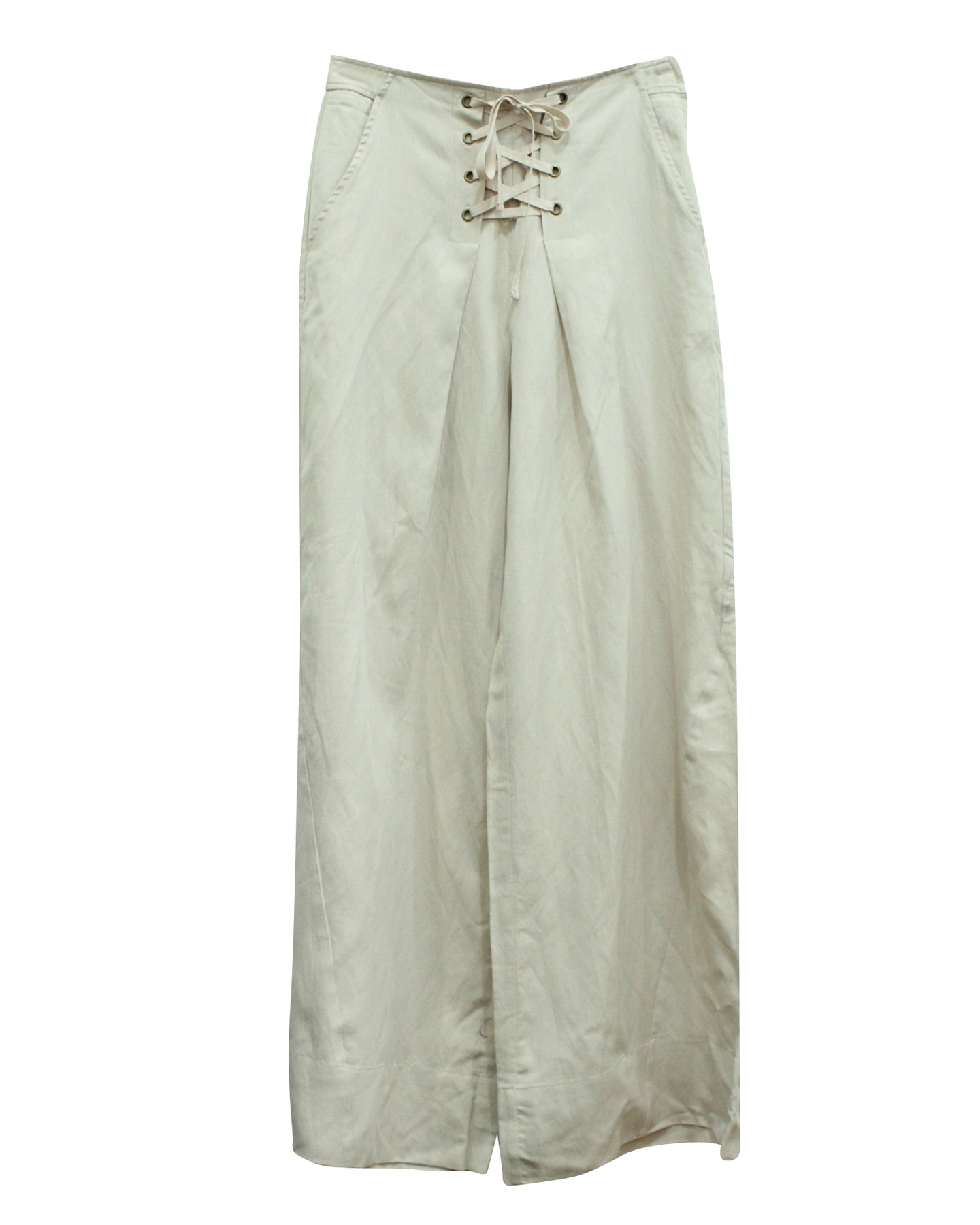 Ulla Johnson Hose aus gefaltetem Twill in Beige Lyocell