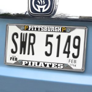 Fanmats Pittsburgh Piraten Chrom Metall Kennzeichenrahmen, 6.25′′ x 12.25′′
