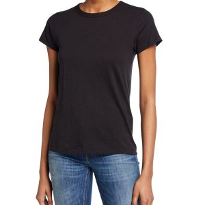 Rag & Bone Jean Damen schwarz die Tee Rundhalsausschnitt solide kurze Ärmel T-Shirt