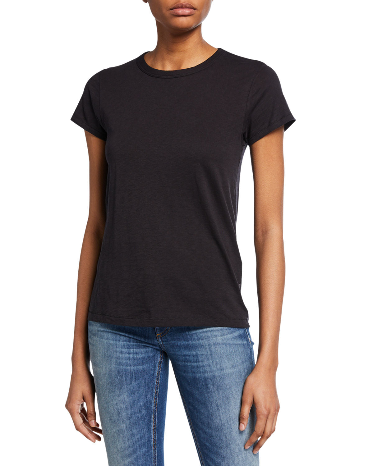 Rag & Bone Jean Damen Schwarz Das T-Shirt Rundhalsausschnitt Solid Kurzarm T-Shirt