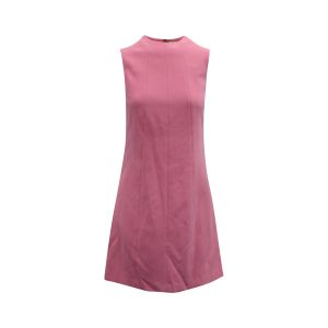 Alice + Olivia Coley ärmelloses kurzes Kleid aus rosa Polyester