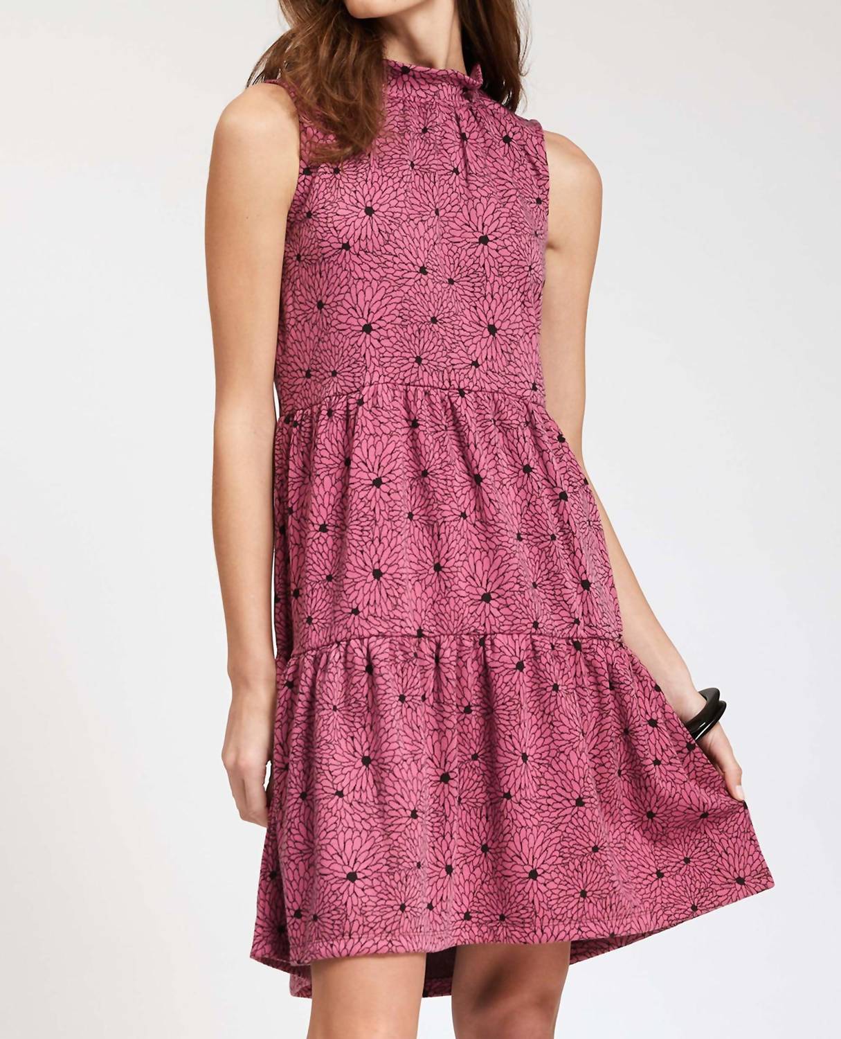 Toni Jacquard Kleid in Rosa