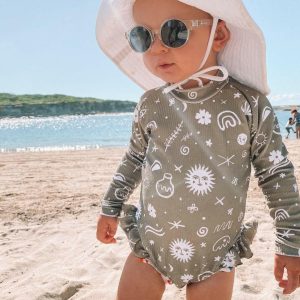 Zoe Rashguard Badeanzug – Oliv