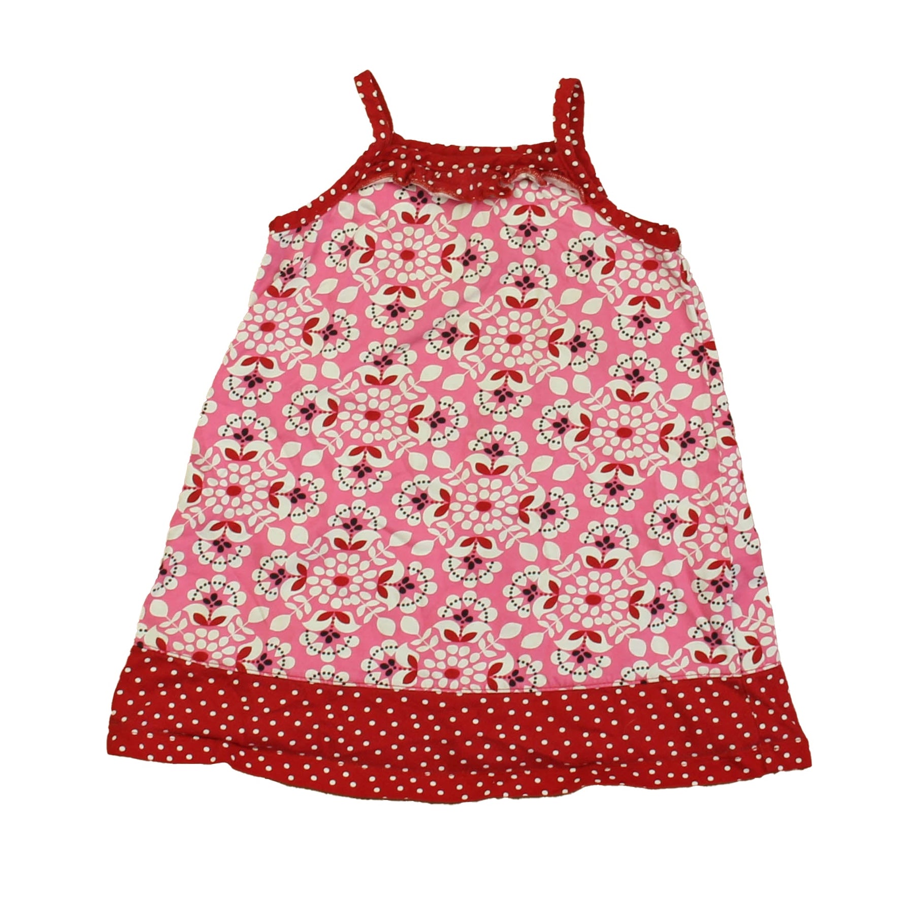 Hanna Andersson Mädchen rosa-rot mit Blumenmuster Kleid 7805838393404