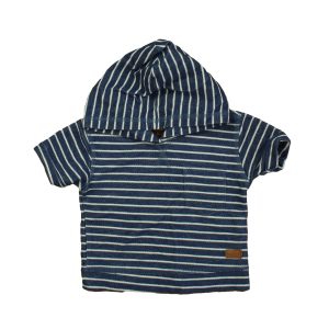 7 für all Mankind Jungen Blau Streifen Kurzarmshirt