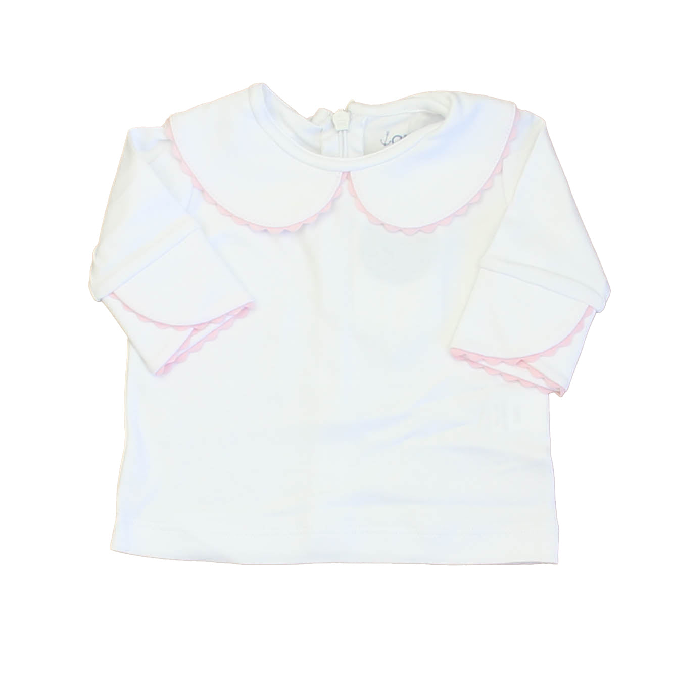 Classic Prep Mädchen Bright Weiß mit Lillys Rosa Langarmshirt Größe: 6-9 Monate