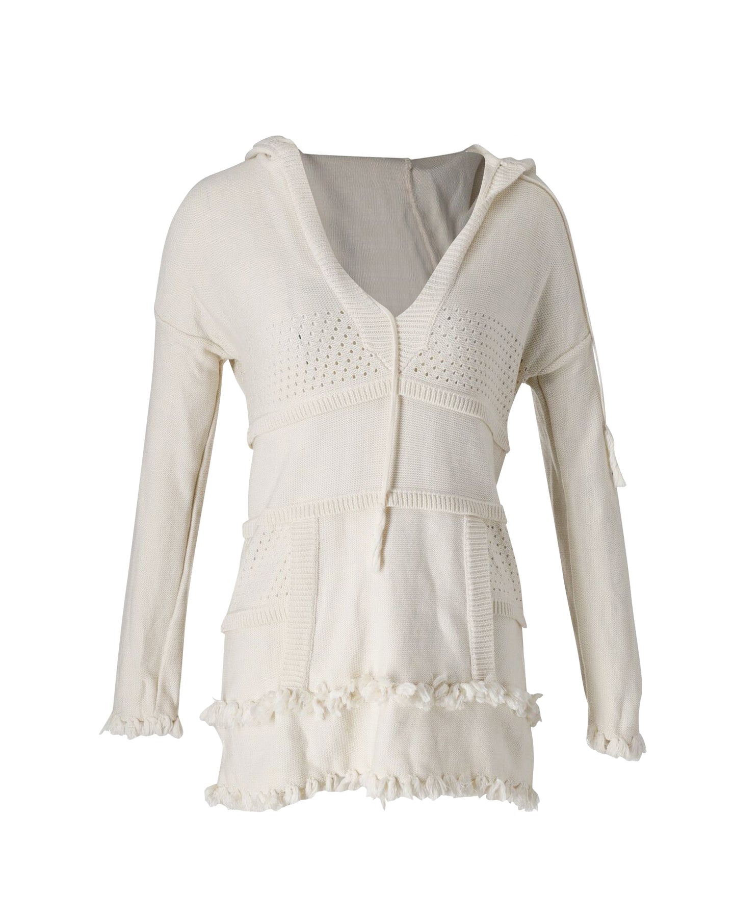 Tory Burch Kapuzenpullover Baja aus Baumwolle in Creme