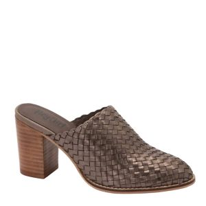 Damen gewebte Mules in Bronze