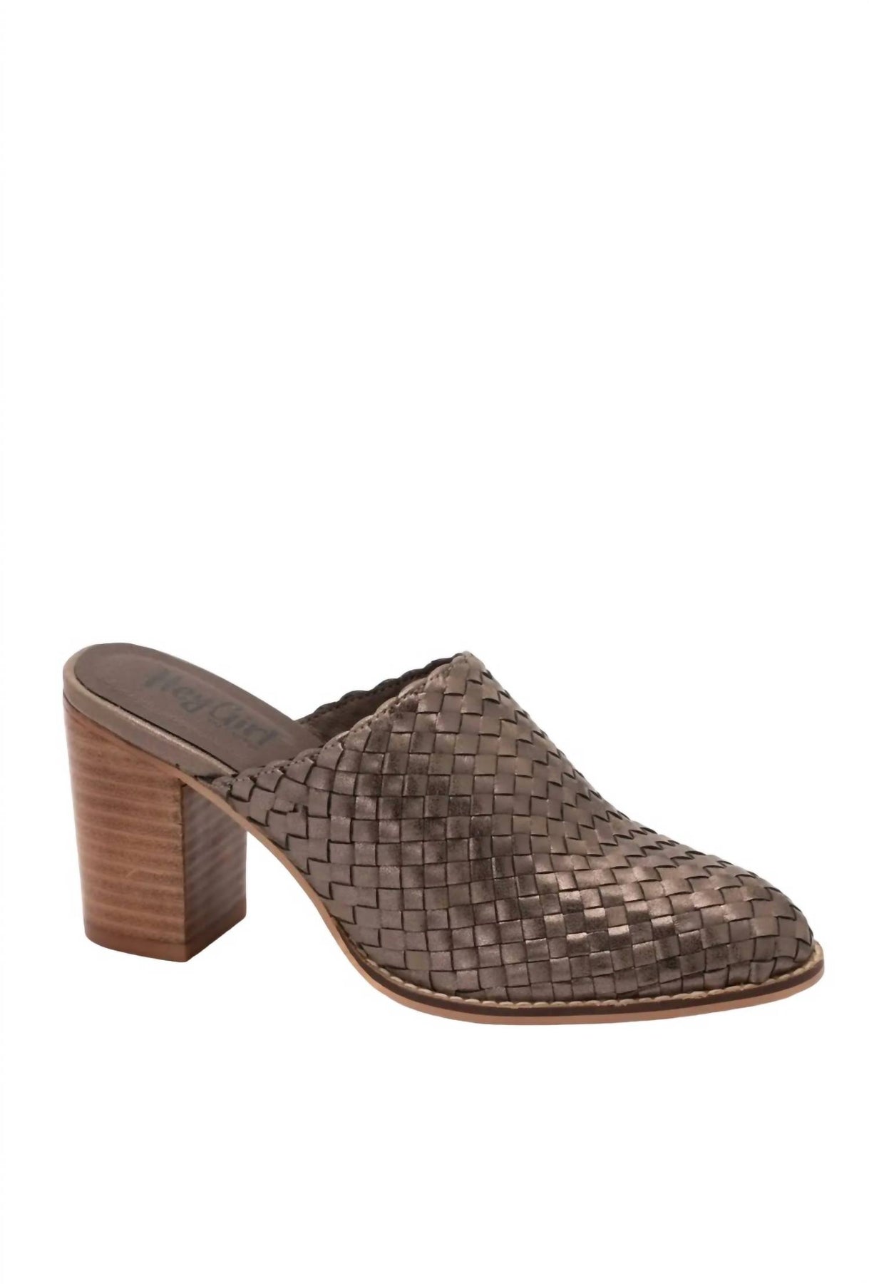 Damen gewebte Mules in Bronze
