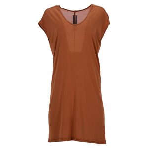 Rick Owens langes T-Shirt aus brauner Baumwolle 7833201147964