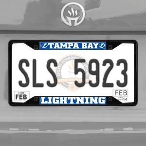 Fanmats Tampa Bay Lightning Metal License Plate Frame Schwarzer Abgang