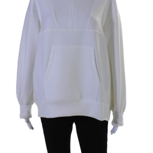 Lis Lareida Damen weiß halb Reißverschluss langen Ärmel Pullover Tara Hoodie 7833235030076