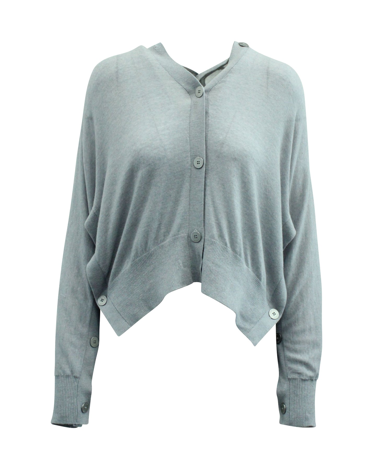 Grauer Pullover/Strickjacke