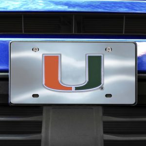 Fanmats Miami Hurricanes 3D Kennzeichen aus Edelstahl