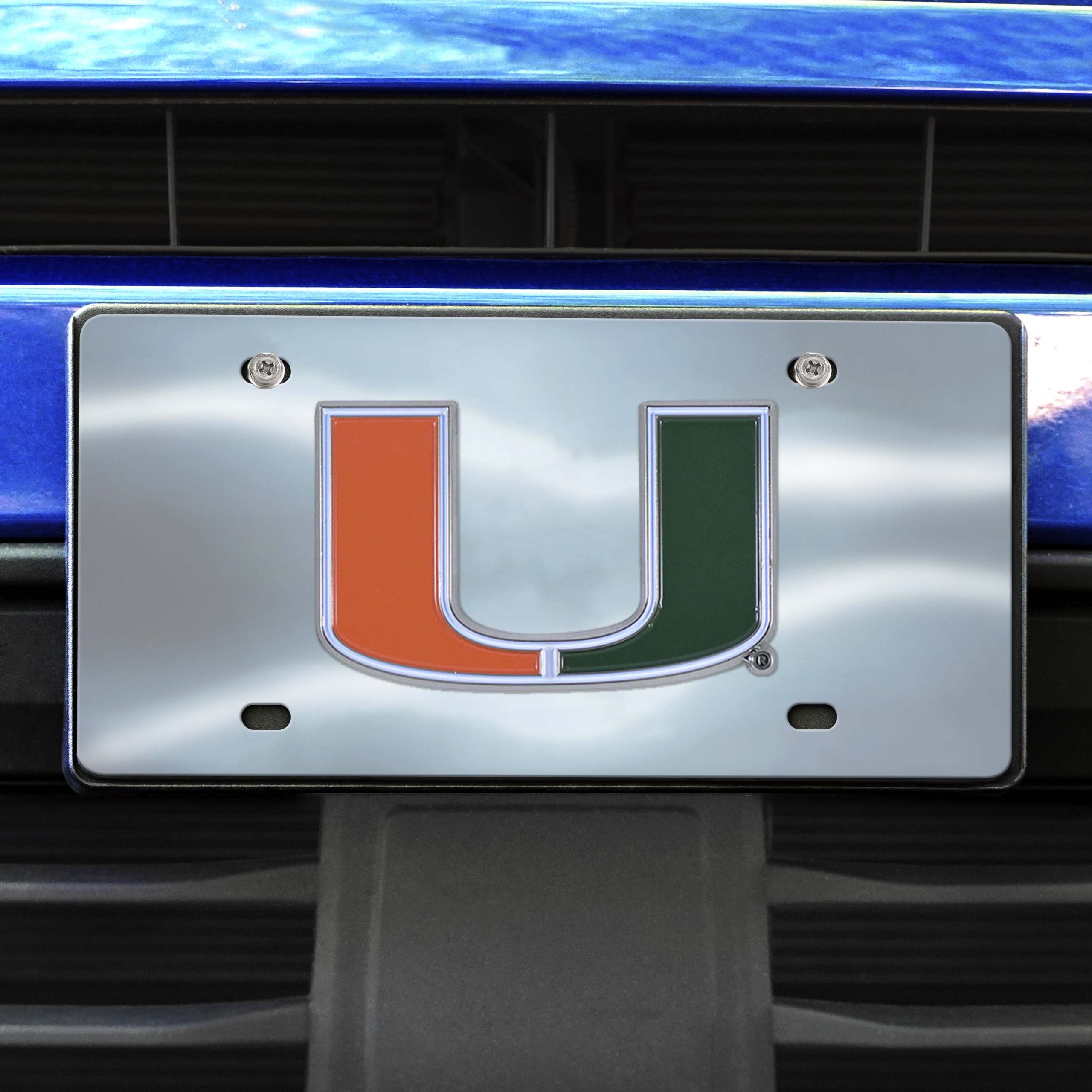 Fanmats Miami Hurricanes 3D Edelstahl Nummernschild