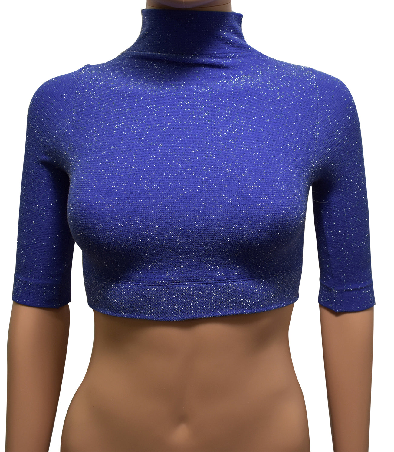 Phat Buddha Crop Top mit V-Ausschnitt Blau