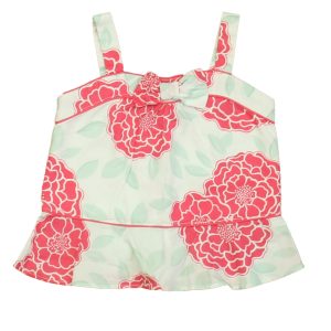 Janie and Jack Mädchen rosa-weiß-aqua blumige Bluse 7805831970876