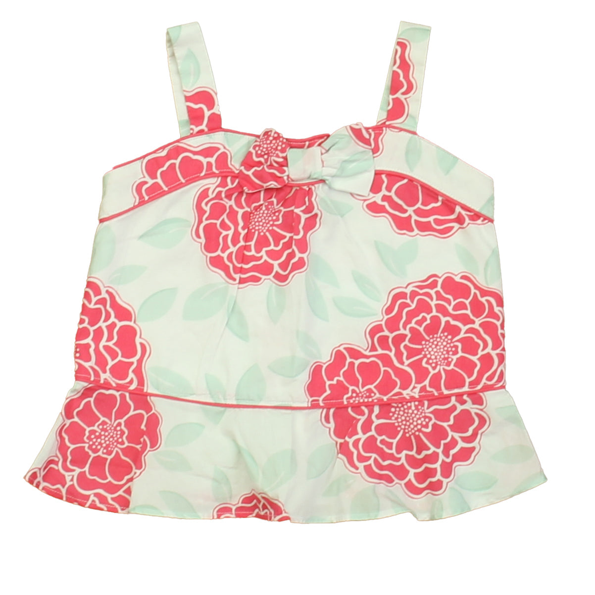 Janie and Jack Mädchen Rosa – Weiß – Aqua mit Blumenmuster Bluse
