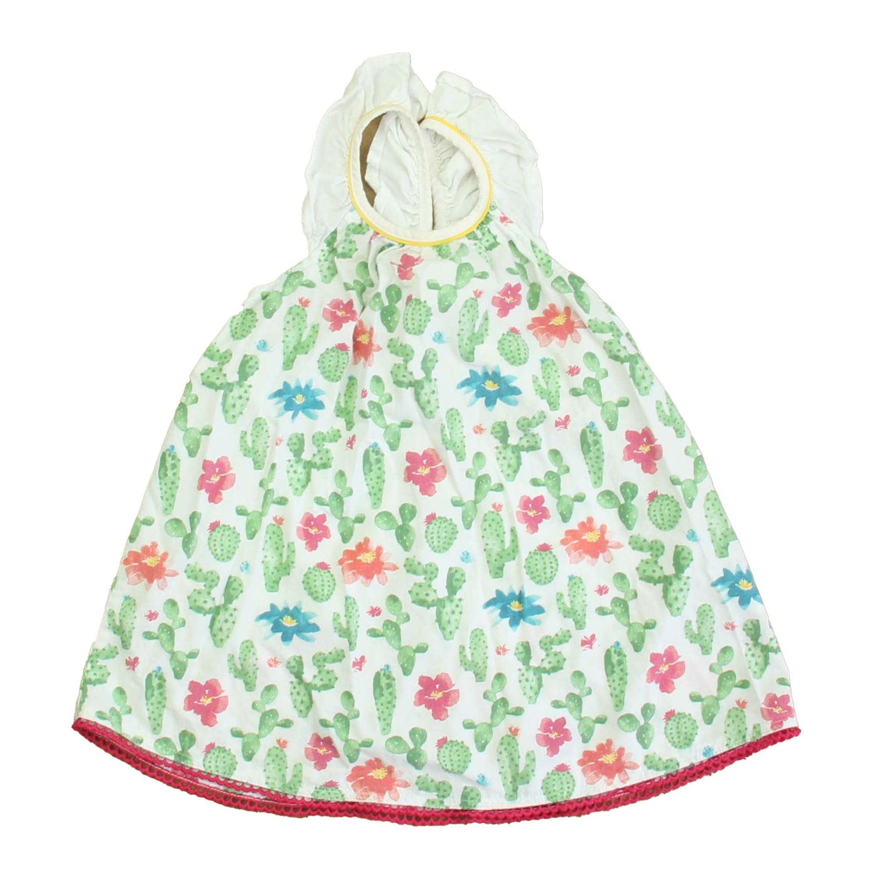 Mudpie Mädchen Weiß – Grünes Cactuc Kleid