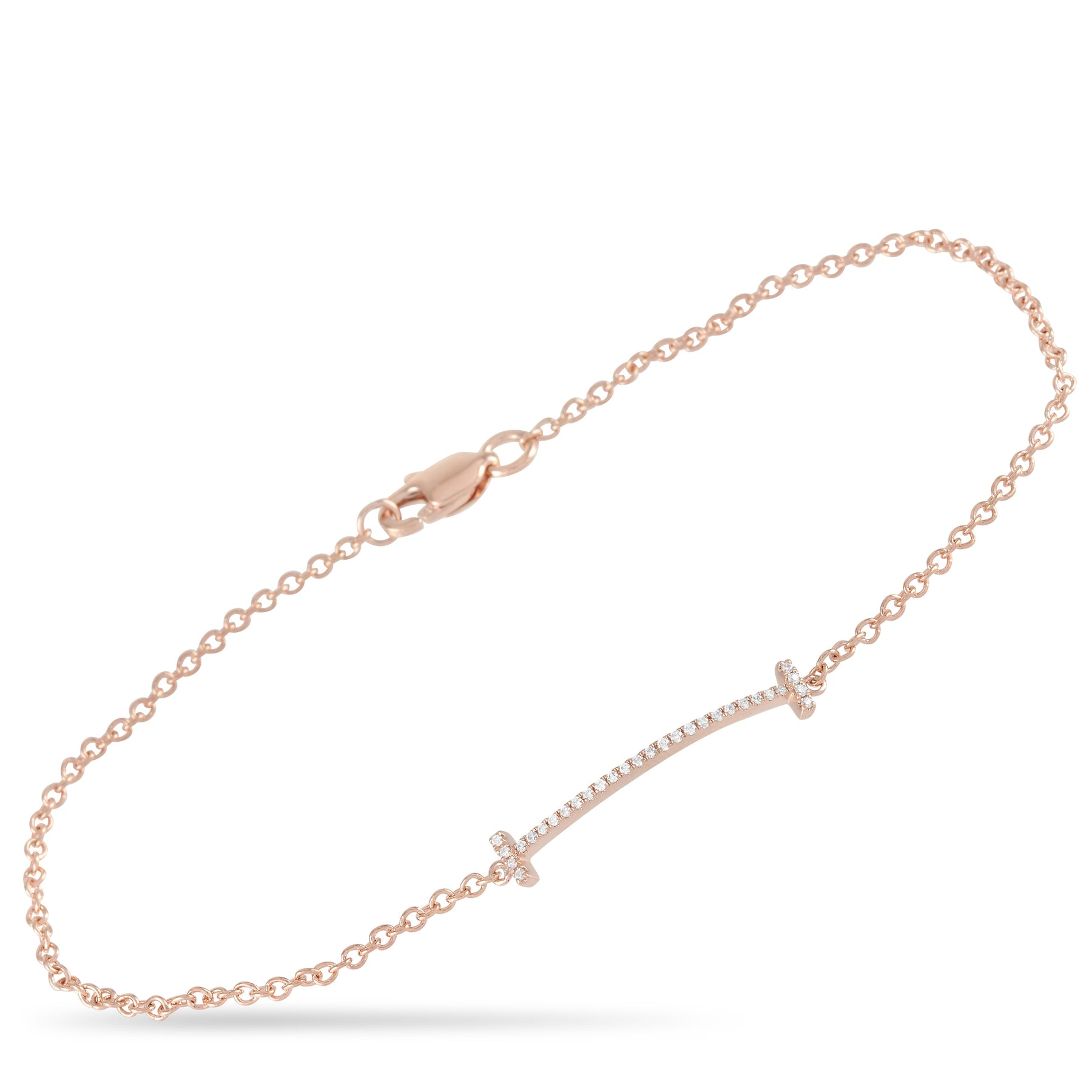 LB Exclusive 14K Roségold 0,10ct Diamant Armband ALB-15842R