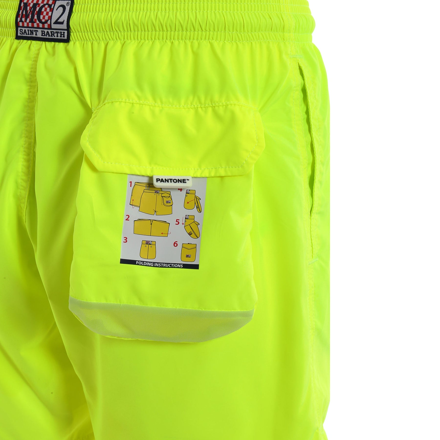 MC2 St. Barth Herren Neon Grün Leichtes Gewebe Herren Badeshorts Pantone, XX-groß