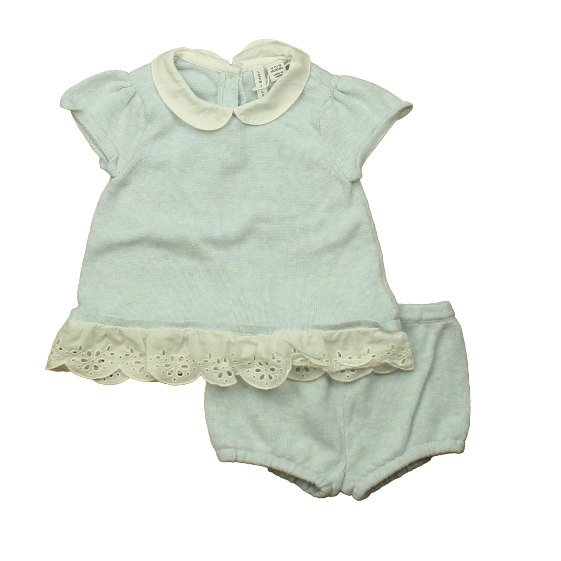 Janie and Jack Mädchen Blau – weiße Kleidung Sets