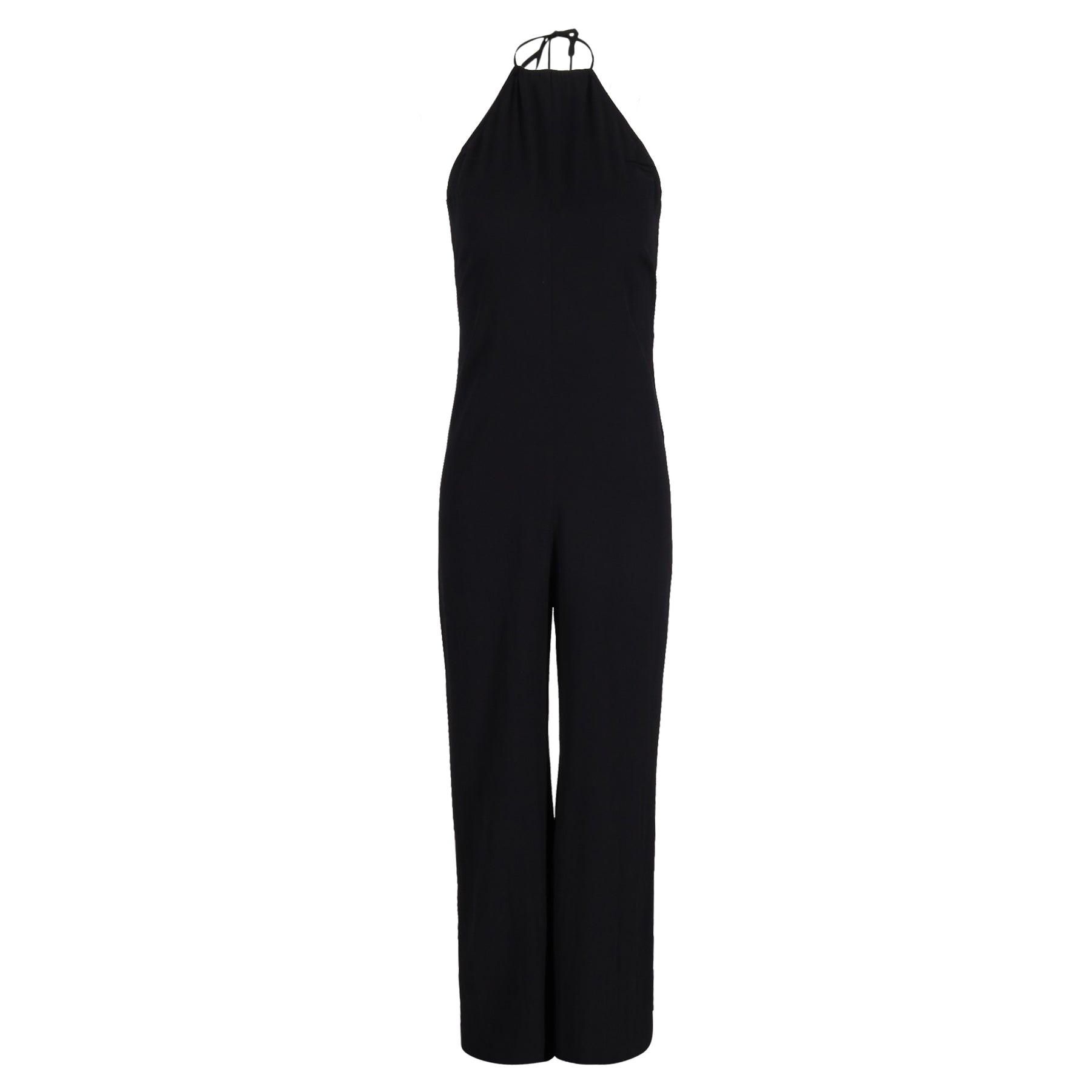 Ba&Sh Neckholder Jumpsuit aus schwarzer Viskose