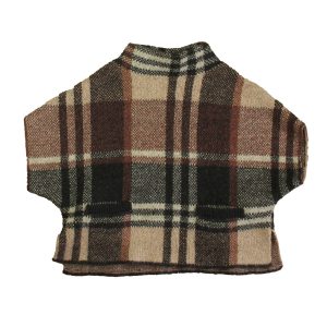 Zara Mädchen Mauve kariert Poncho