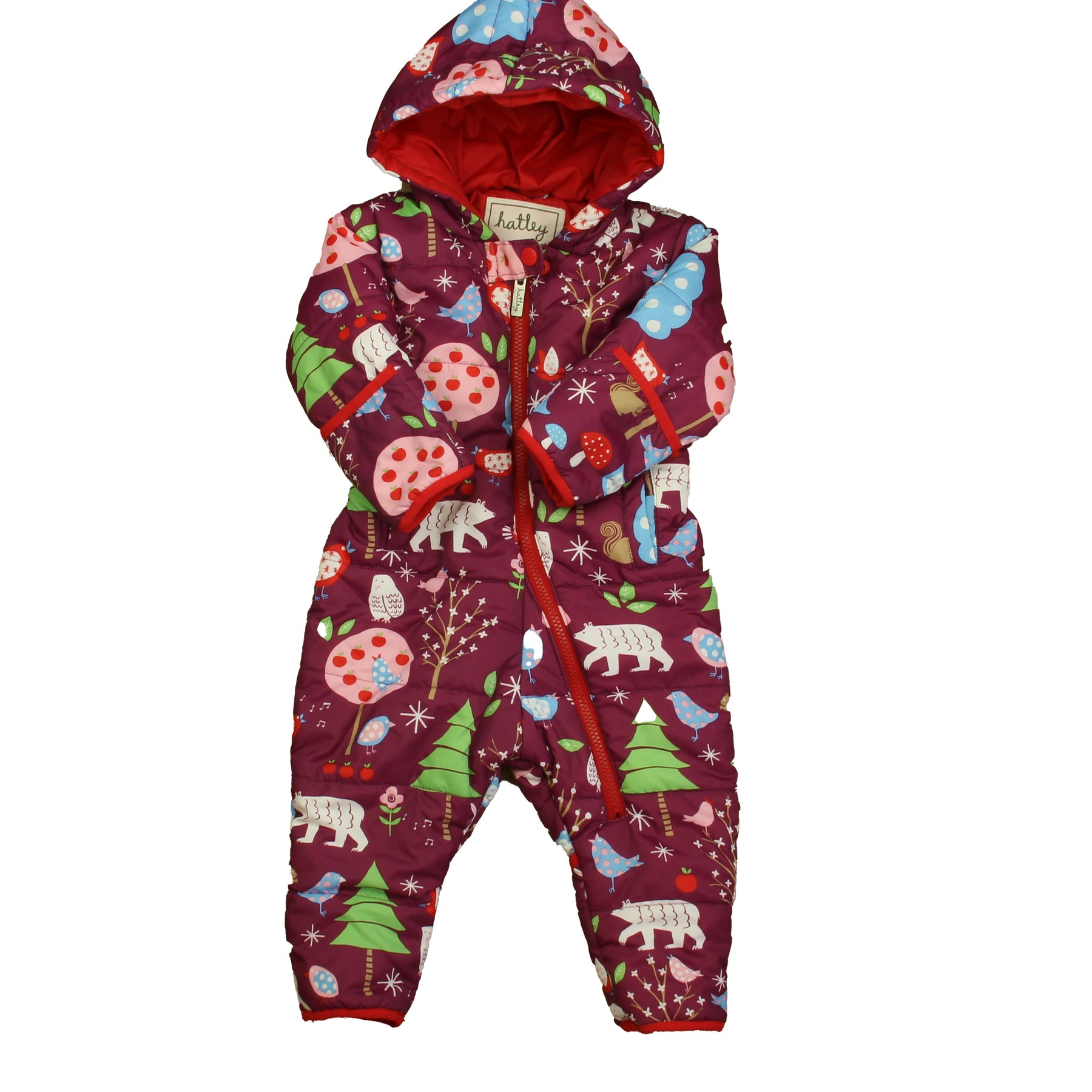 Hatley Mädchen lila Wald Schneeanzug