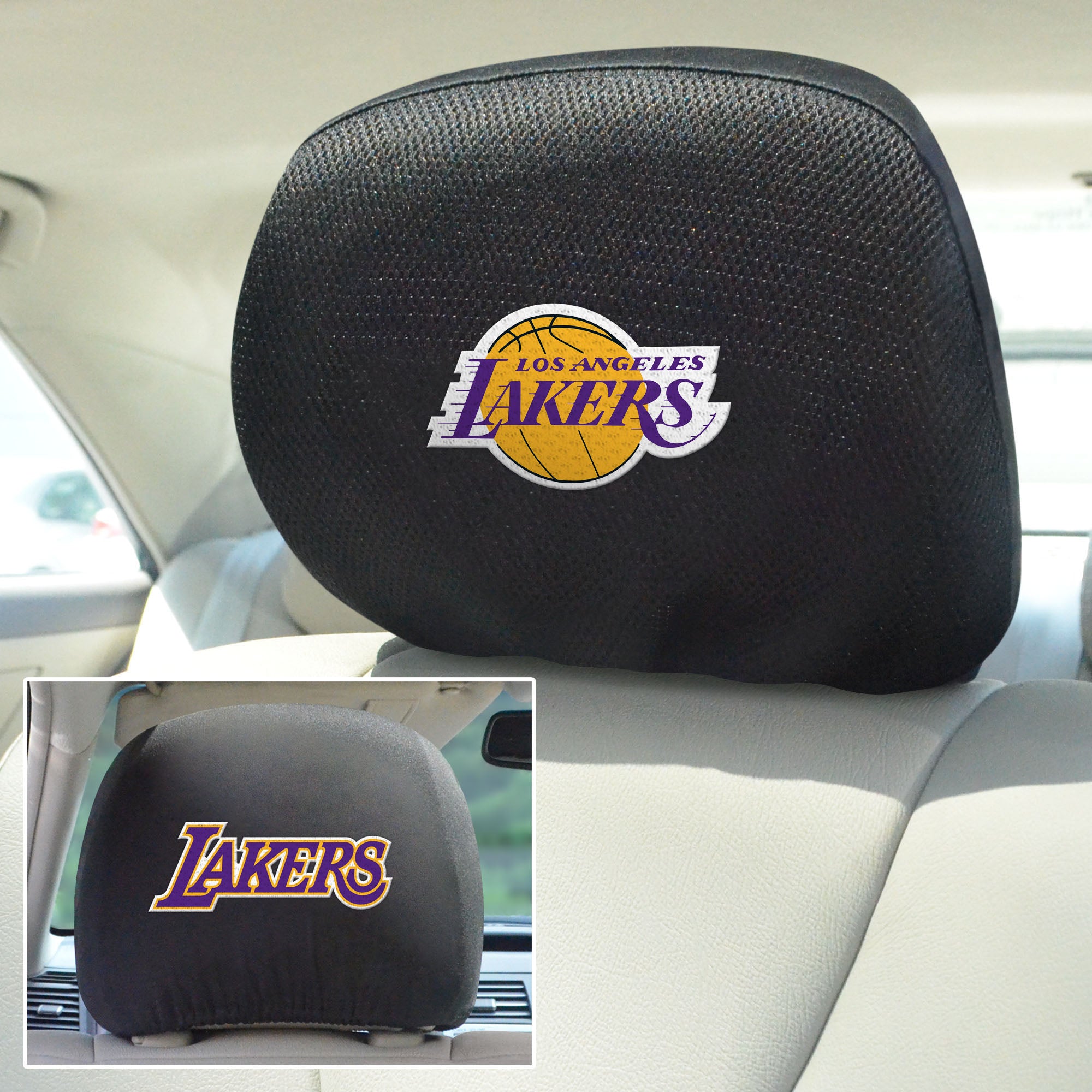 Fanmats Los Angeles Lakers Gestickte Kopf Rest Cover Set – 2 Stück