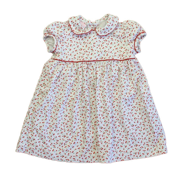 Petit Bebe Mädchen weiße Kirschen Kleid