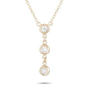 LB Exclusive 14K Gelbgold 0,15ct Diamant Halskette Ank- – 15777Y