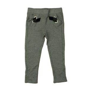 Lili Gaufrette Mädchen grey-schwarze Leggings 7805839867964
