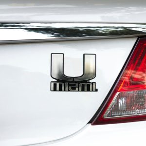 Fanmats miami Hurrikane geformt Chrom Kunststoff Emblem