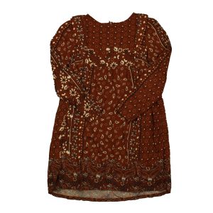 Zara Mädchen Braun Paisley Kleid