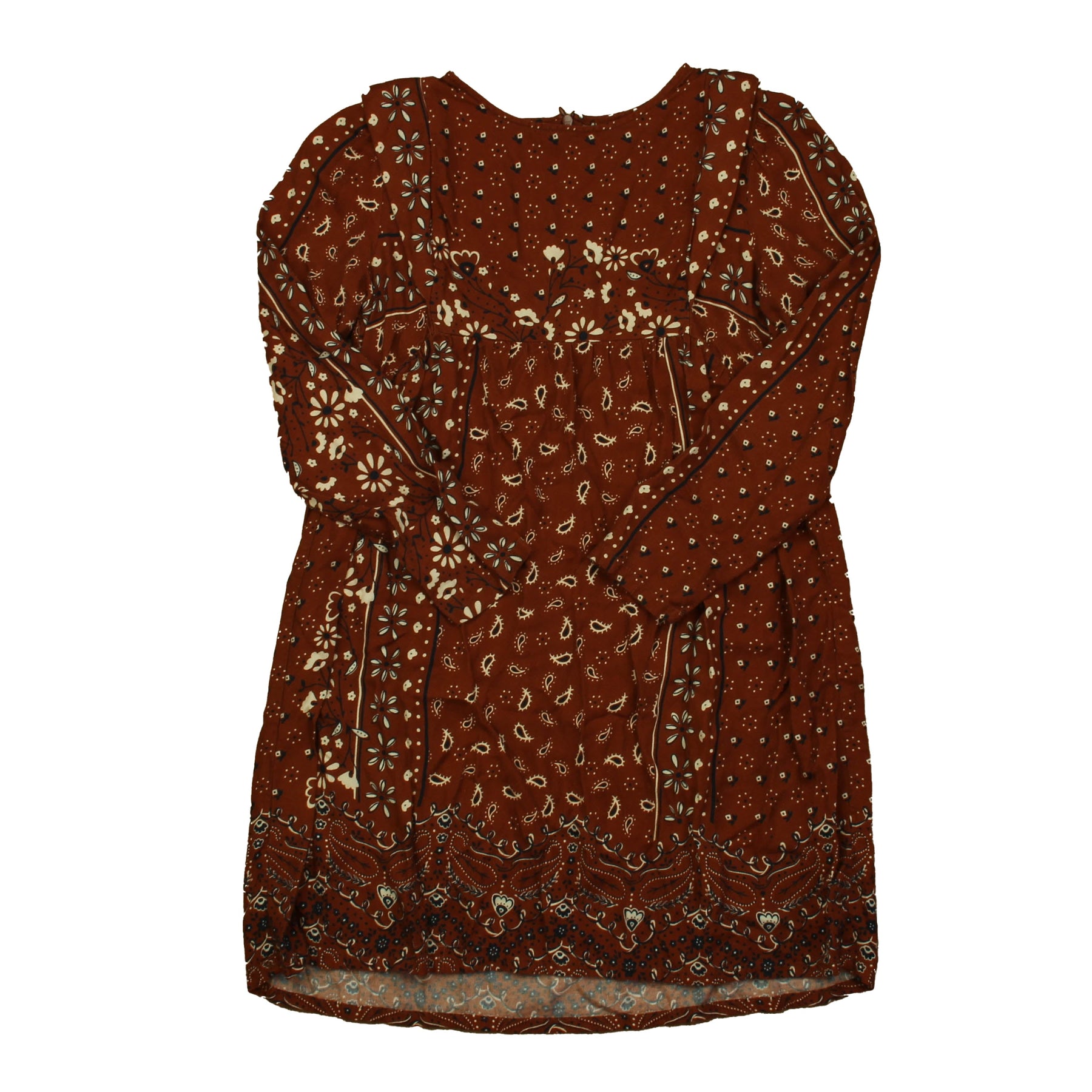 Zara Mädchen Braun Paisley Kleid