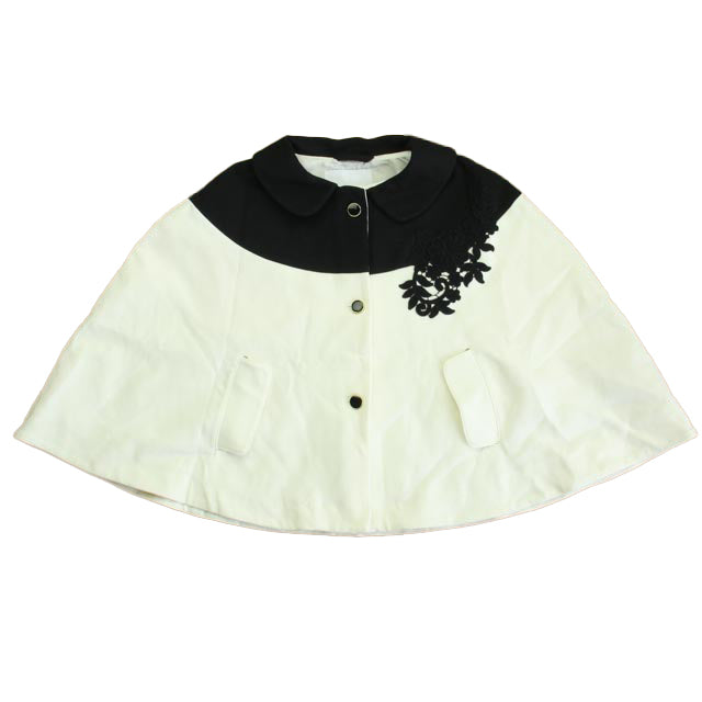 Janie and Jack Mädchen Schwarz – Elfenbein Poncho