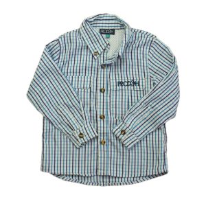 Prodah Jungen blau plaid Knopf nach unten langen Ärmel – 7805841211452