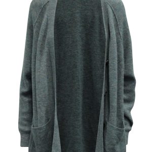 Acne Studios Kianne Strickjacke mit Rippenmuster in Grau Alpaka