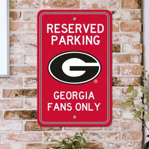 Fanmats georgia bulldogs Team Farbe reserviert Parkschild Dekor 18′′ x 11.5′′ leicht