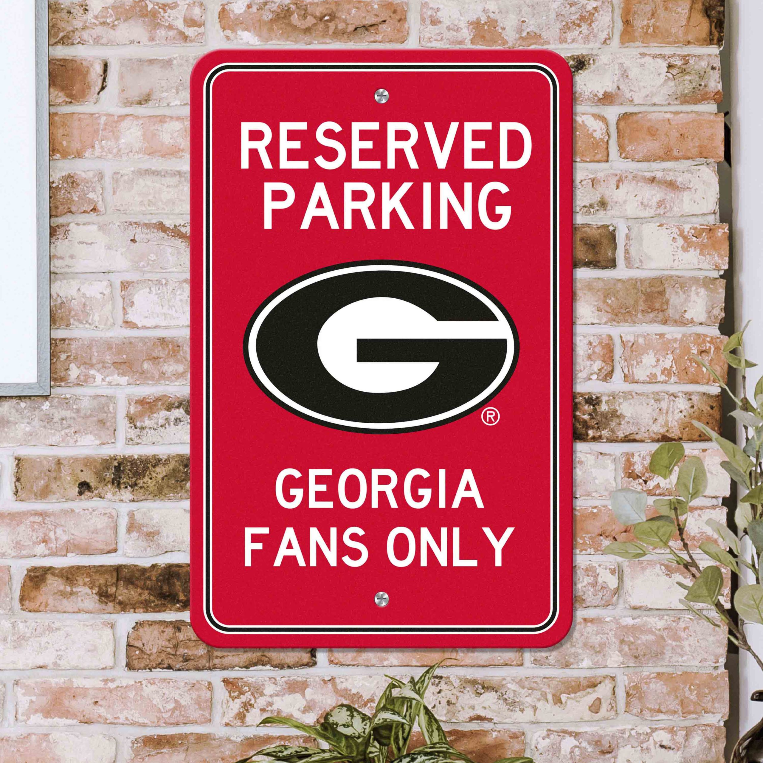 Fanmats Georgia Bulldogs Team Farbe reserviert Parkplatz Schild Décor 18 "X 11.5" Leichtgewicht