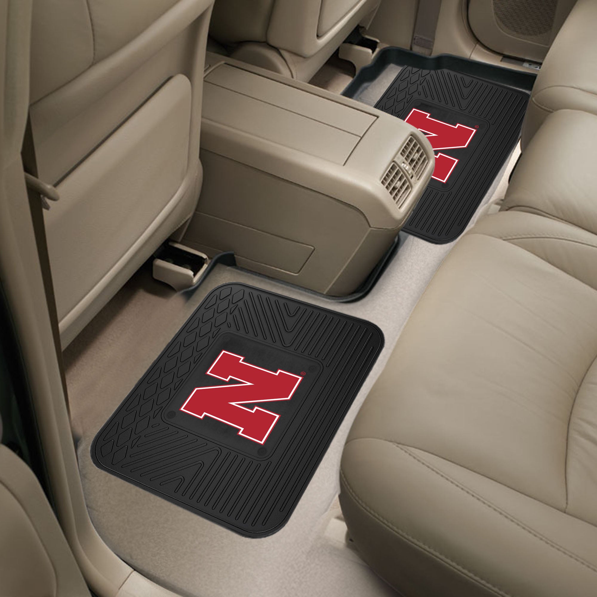 Fanmats Nebraska Cornhuskers Rücksitz Auto Utility Matten – 2 Stück Set