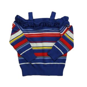 Janie and Jack Mädchen blau Streifen Pullover 7805832495164
